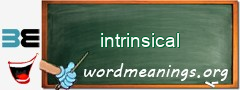 WordMeaning blackboard for intrinsical